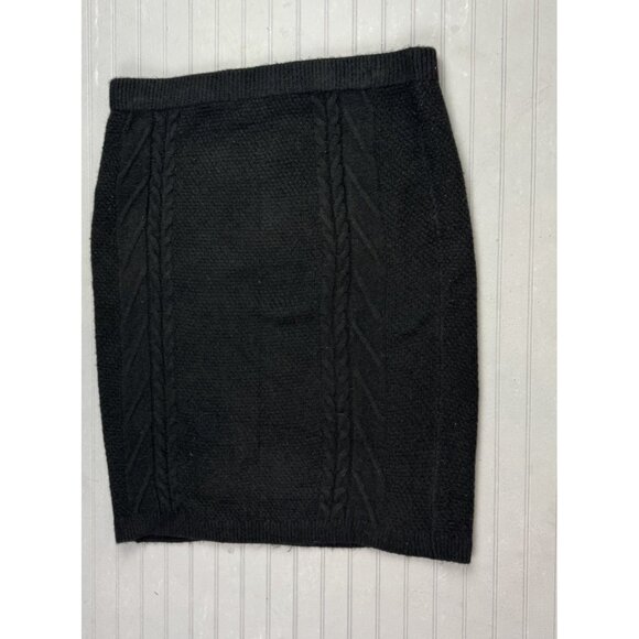 Charter Club Size L Womens Soft Knit Skirt Knee Length Black Pull On - Picture 4 of 4